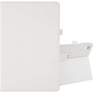Litchi Texture Horizontal Flip Leren Case met Houder voor Huawei MediaPad M6 10.8 (Wit)
