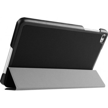 Custer Texture Texture horizontale flip lederen tas met 3-voudige houder voor Huawei MediaPad M2 8.0 (zwart)