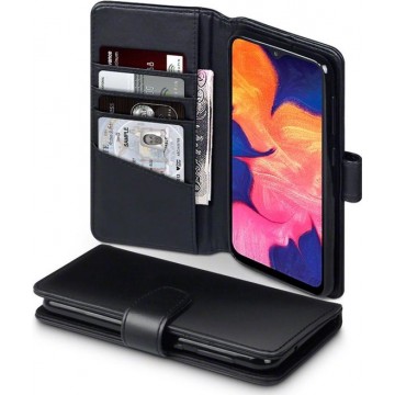 Samsung Galaxy A10 Bookcase hoesje - CaseBoutique - Effen Zwart - Leer
