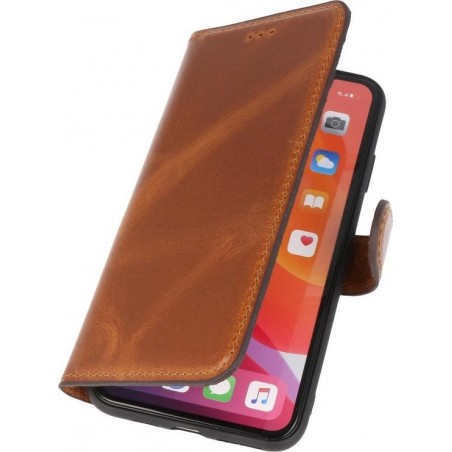 Bestcases Handmade Leer Booktype Telefoonhoesje iPhone XR - Bruin