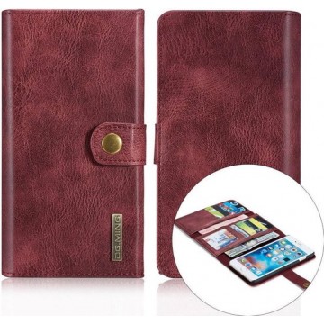 DG-Ming Luxe Magnetische Leren Wallet iPhone 6(s) plus - Wijnrood
