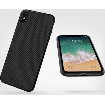 Nillkin Anti-slip Carbon Case Zwart iPhone Xs Max