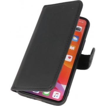 Handmade Echt Lederen Telefoonhoesje voor iPhone 11 Pro - Zwart