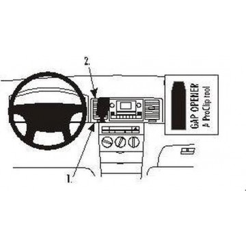 Brodit center mount v. Toyota Corolla 02-05
