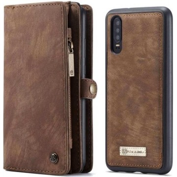 CaseMe Vintage Wallet Case Hoesje Huawei P30 - Bruin