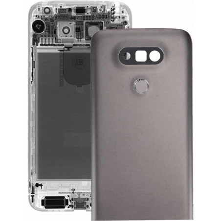 Let op type!! Metal Back Cover with Back Camera Lens & Fingerprint Button for LG G5(Grey)