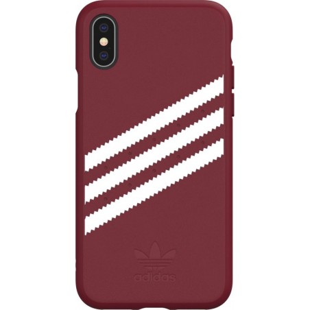 Adidas Originals Suède Backcover iPhone Xs / X hoesje - Bordeauxrood