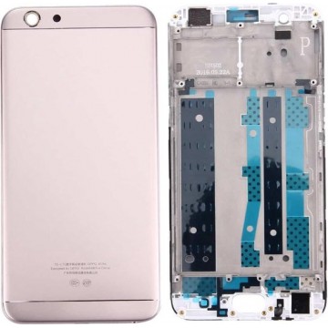 Let op type!! For OPPO A59 / F1s Battery Back Cover + Front Housing LCD Frame Bezel Plate