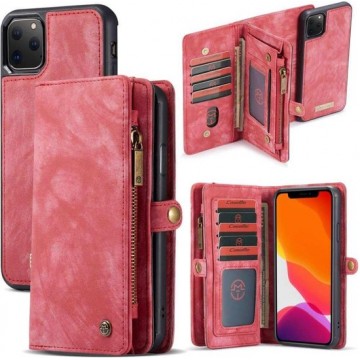 CaseMe Vintage Wallet Case Hoesje iPhone 11 Pro - Rood