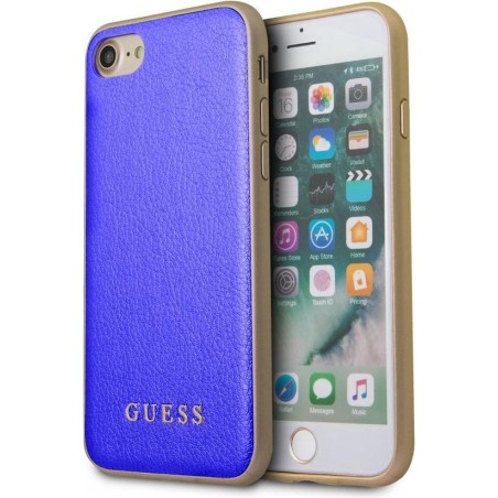 iPhone 8/7/6s/6 hoesje - Guess - Blauw - Kunstleer