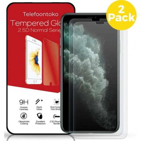 iPhone 11 Pro Max 2 x Glazen Screenprotector| Gehard Beschermglas | Tempered Glass