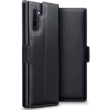 Samsung Galaxy Note 10 Bookcase hoesje - CaseBoutique - Effen Zwart - Leer