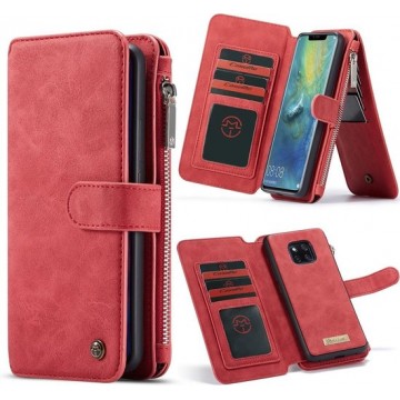 CaseMe Luxury Wallet Flip Case Rood Huawei Mate 20 Pro