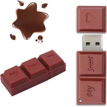 Let op type!! MicroDrive 64GB USB 2 0 creatieve chocolade U schijf