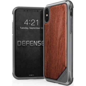 X-Doria Defense Lux cover - zwart rosewood - voor iPhone X