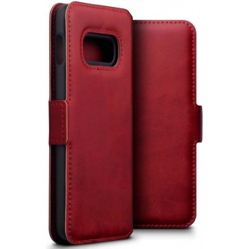 Qubits - lederen slim folio wallet hoes - Samsung Galaxy S10e - Rood