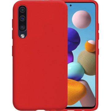 Samsung Galaxy A50 Hoes Siliconen Case Back Cover Hoesje Rood