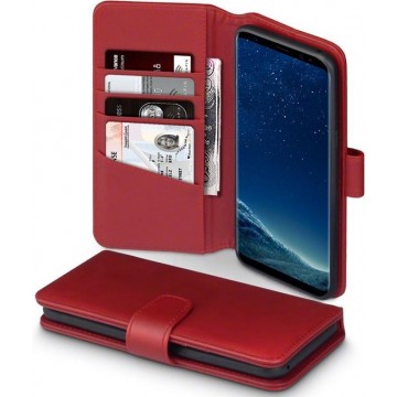 Samsung Galaxy S8+ Bookcase hoesje - CaseBoutique -  Rood - Leer