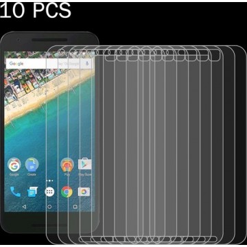 Let op type!! 10 Stuks Google Nexus 5X Gehard glazen schermprotector 0.26mm 9H ultra 2.5D hardheid