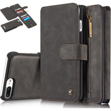 Leren Wallet iPhone 7/8 Plus  - Zwart