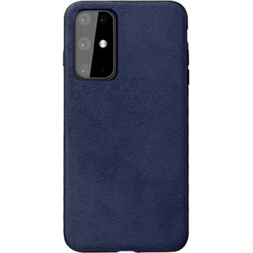 Samsung Galaxy S20 Plus Alcantara case Blauw