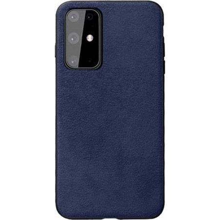 Samsung Galaxy S20 Plus Alcantara case Blauw