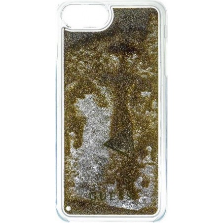 Guess Liquid Glitter Triangle Case voor Apple iPhone 7 Plus (5.5'') - Goud