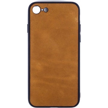Leren Telefoonhoesje iPhone 8 – Bumper case - Cognac Bruin