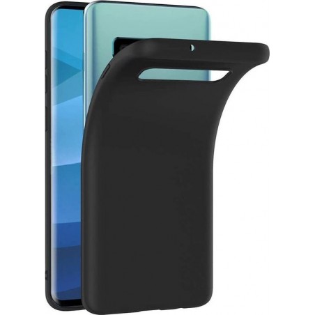 Samsung Galaxy S10 Plus - Silicone Hoesje - Zwart