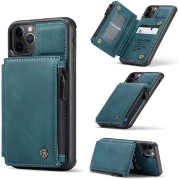 Portemonnee Hoesje | CASEME | Apple iPhone 11 Pro Max Back Cover Wallet Case | Blauw