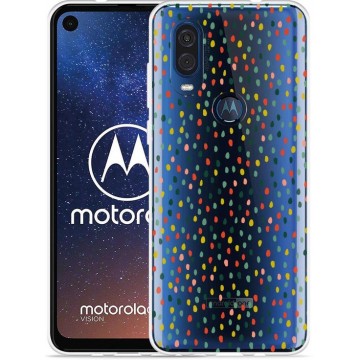 Motorola One Vision Hoesje Happy Dots