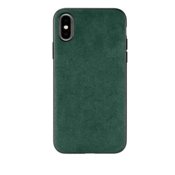iPhone XS Max Alcantara case Green