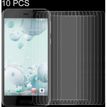 10 STKS voor HTC U Play 0.26mm 9 H Oppervlaktehardheid Explosieveilig Niet-volledig scherm Gehard glas Schermfilm