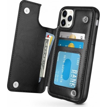 iPhone 11 Pro wallet case - zwart met Privacy Glas