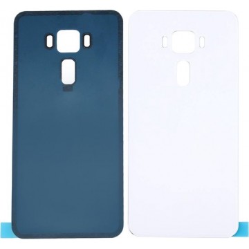 Let op type!! Glass Back Battery Cover for ASUS ZenFone 3 / ZE520KL 5.2 inch (White)