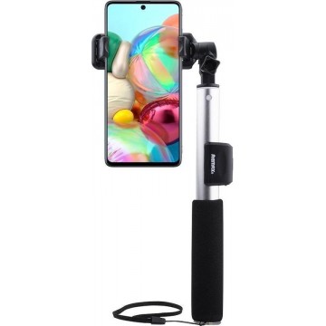 Remax - Samsung Galaxy A71 Selfie Stick Bluetooth Zilver