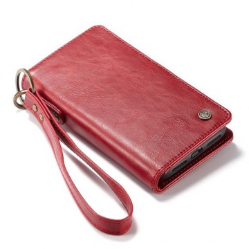 Afneembare 2-in-1 Lederen Wallet Case- iPhone X 5.8 inch- Rood- Caseme