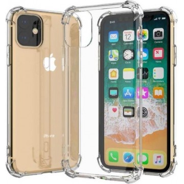 Iphone 11 Pro siliconen hoesje - Transparant iPhone 11 pro achterkant met valbestendige zijkanten.