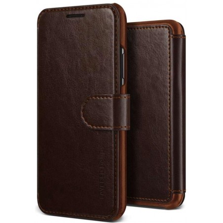 VRS Design Layered Dandy leather case Apple iPhone Xs - Bruin