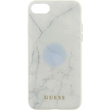Guess Marble Hard Case - Wit voor Apple iPhone 8 (4,7")