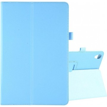 Litchi Texture horizontale flip lederen tas met houder voor Huawei MediaPad M6 10.8 (hemelsblauw)