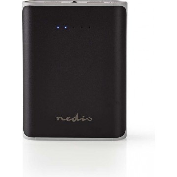Nedis Powerbank met 2 USB-A poorten (max. 3,1A) - 10.000 mAh / zwart