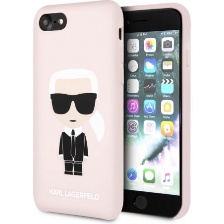 Karl Lagerfeld Apple iPhone SE2 (2020) & iPhone 8 Roze Backcover hoesje - Full Body Iconic