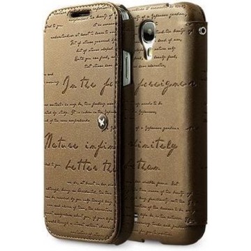 Zenus hoesje voor Samsung Galaxy S4 Masstige Lettering Diary - Brons