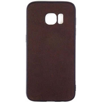 Leren Telefoonhoesje Samsung S7  – Bumper case - Chocolade Bruin