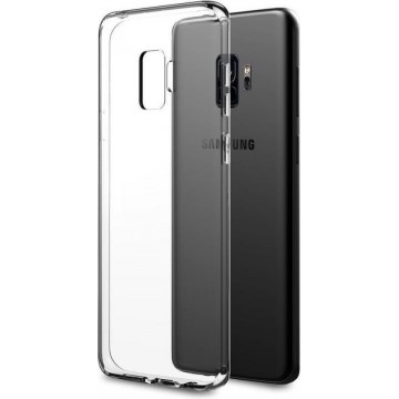 Transparant siliconen Backcover Hoesje Samsung Galaxy S9 (1,5mm dik)