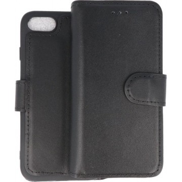 BAOHU Handmade Leer Telefoonhoesje Wallet Cases voor iPhone SE 2020 / 8 / iPhone 7 - Zwart