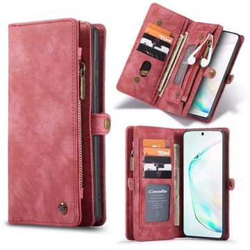 CaseMe Vintage Wallet Case Hoesje Samsung Galaxy S20 Ultra - Rood