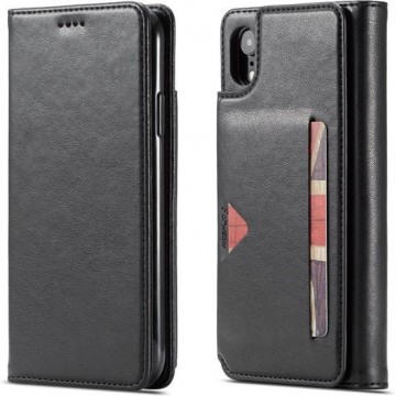Voor iPhone XR Forwenw Multi-card serie horizontale flip PU lederen tas met houder & kaartsleuven & portemonnee (zwart)