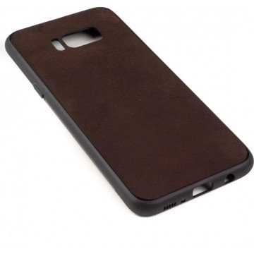 Leren Telefoonhoesje Samsung S8 PLUS  – Bumper case - Chocolade Bruin